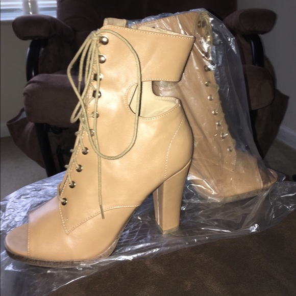 Wild Diva Shoes - Wild diva ankle boots, peek-toe, size 6.5. NWOT